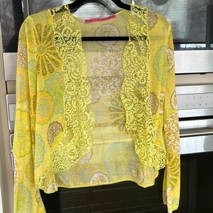 Vintage Ongaro lace trimmed cardigan